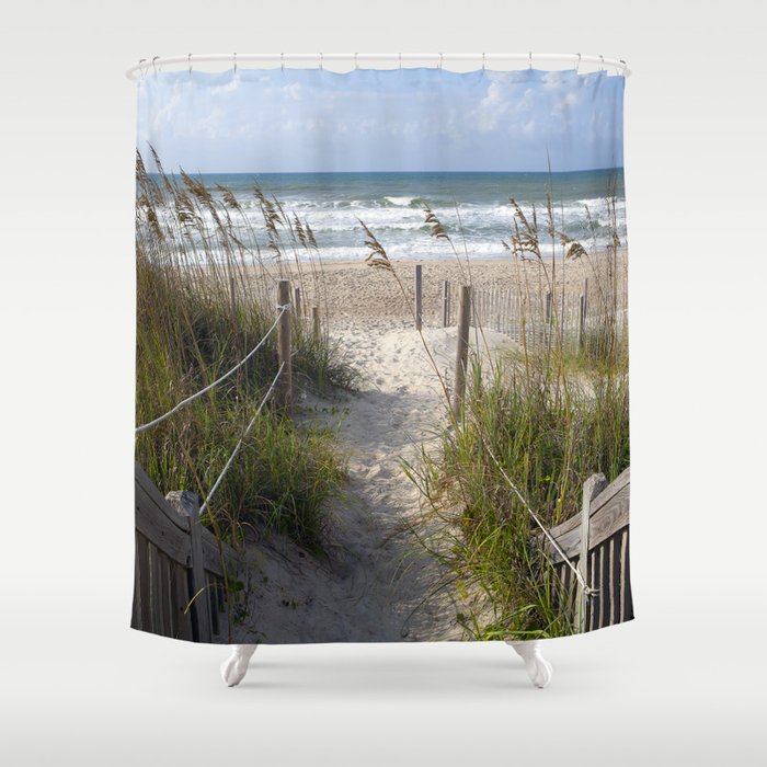 Peaceful Beach Scene Shower Curtain By Alart Peaceful Beach Scene Shower Curtain By Alart