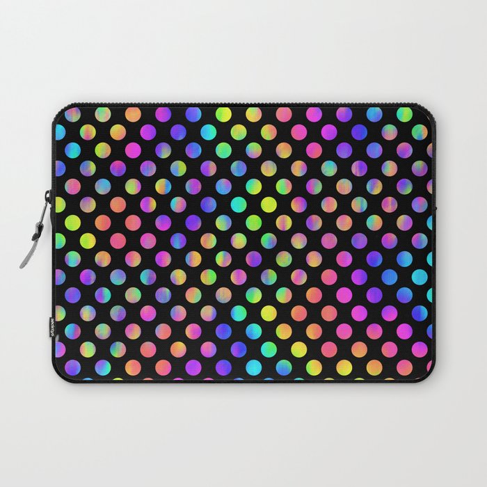 Rainbow Polka Dot Pattern Laptop Sleeve