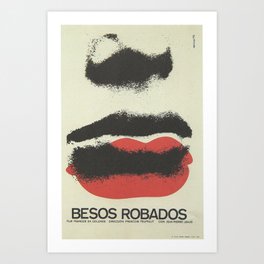 Stolen Kisses (France) Cuban Movie Poster Art Print
