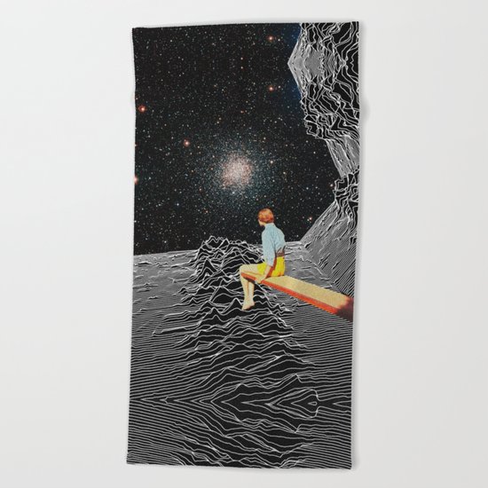 unknown pleasures to Infinity Beach Towel