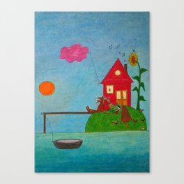 sunflower island Canvas Print