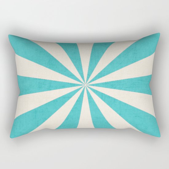 aqua starburst Rectangular Pillow