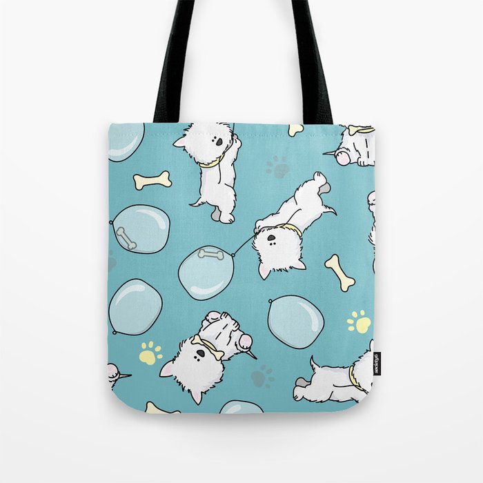 Hungry Westie Puppy Tote Bag