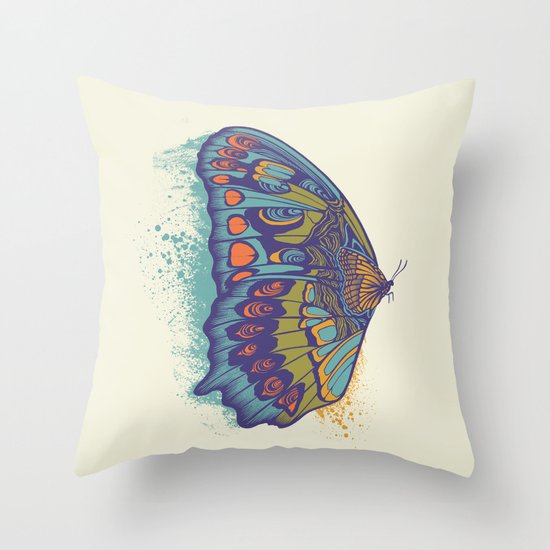 Butterfly Life Cycle Throw Pillow