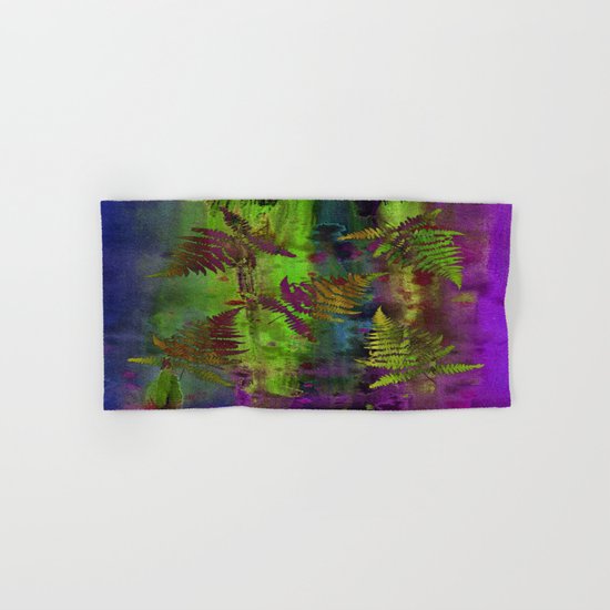Colorful Fern Leaves Hand & Bath Towel