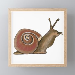 Garden Snail Framed Mini Art Print