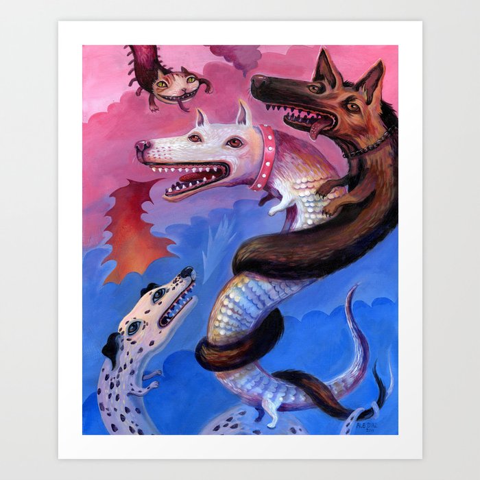 Dragon Play Art Print