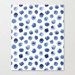 Watercolor Polka Dot Canvas Print