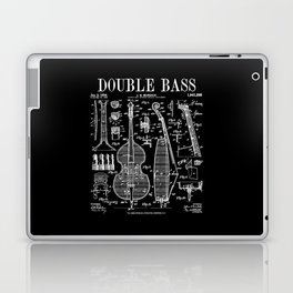 Double Bass Player Bassist Musical Instrument Vintage Patent Laptop Skin