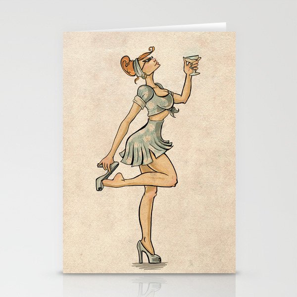 Pin Up Cocktail  Stationery Cards
