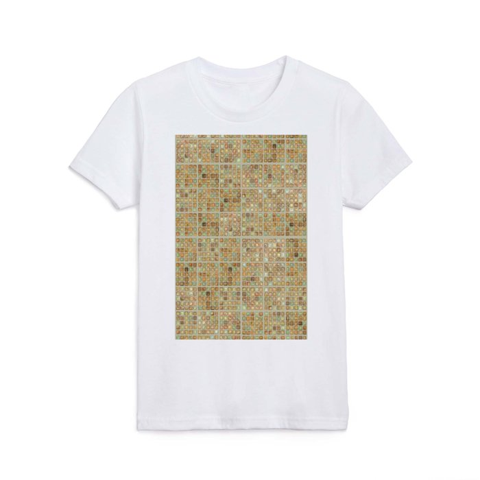 Faux Glass Mosaic Tile - Multi Tan Kids T Shirt