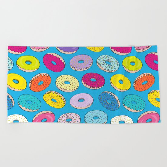 Donuts In The Sky By Everett Co Beach Towel