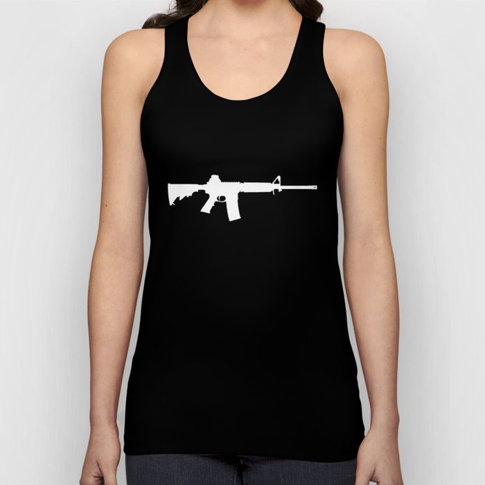 AR-15 (on black) Tank Top