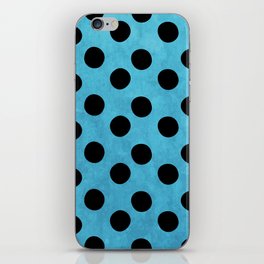 Watercolor Blue And Black Polka Dot,Blue And Black Retro Polka Dot Pattern,Blue And Black Polka Dot Background,Blue And Black Abstract, iPhone Skin