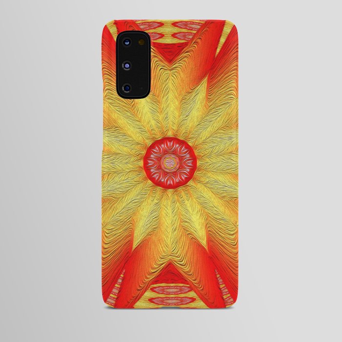abstract image mystical old Russian sun yellow orange color mysticism Indian motif or Chinese Android Case