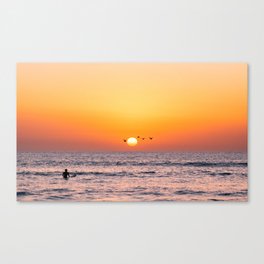 Surf Sunset Canvas Print