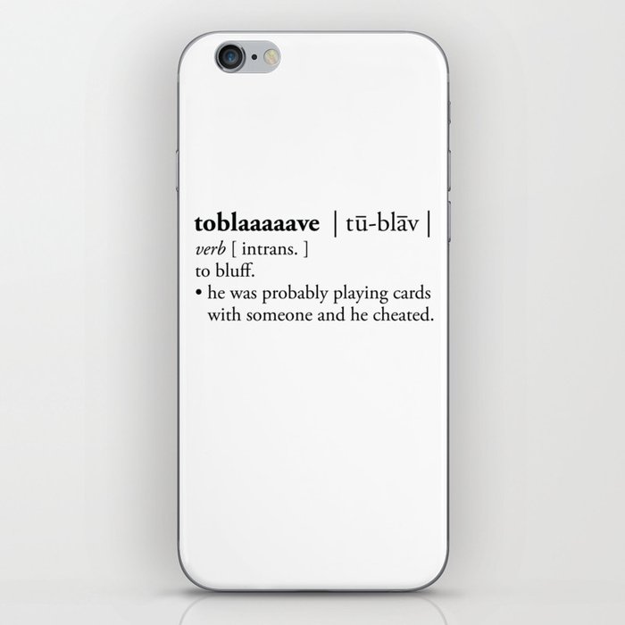 toblaaaaaaaave - defined iPhone Skin