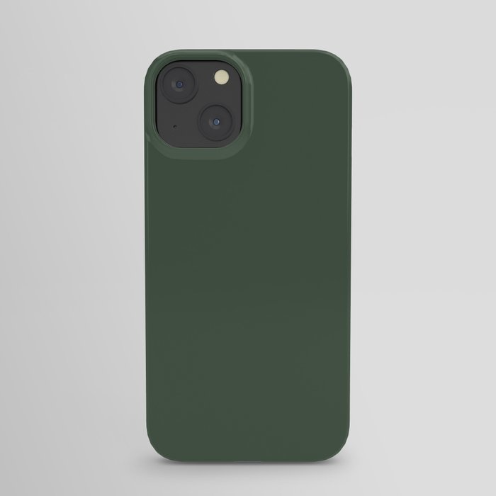 Dark Hunter Green Solid Color Pairs PPG Glidden 2023 Trending Color Pine Forest PPG1134-7 iPhone Case