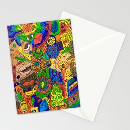Faces and Doodles  Stationery Card