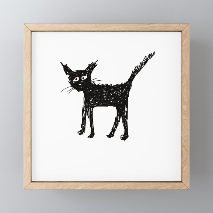 Cat Framed Mini Art Print