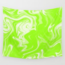Green Wave Grunge Wall Tapestry