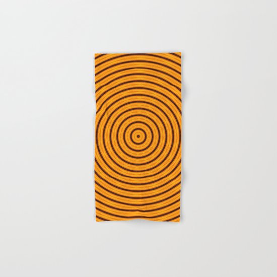 Circles within - Orange Hand & Bath Towel