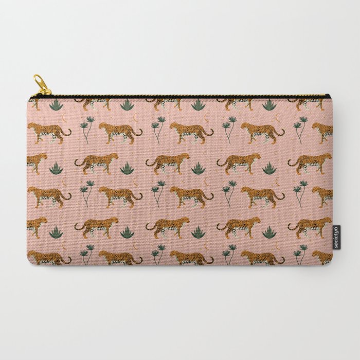 Big Cat pattern Softpink Carry-All Pouch