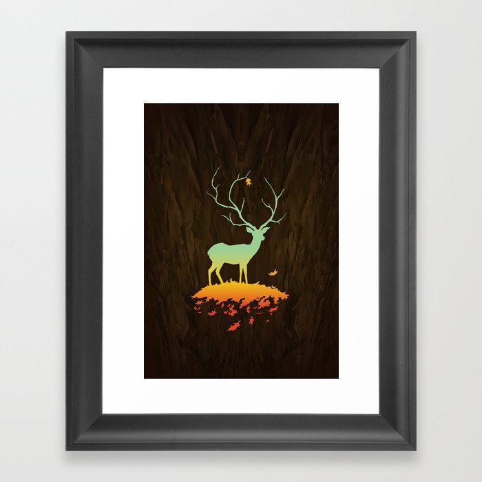 Fawn and Flora Framed Art Print