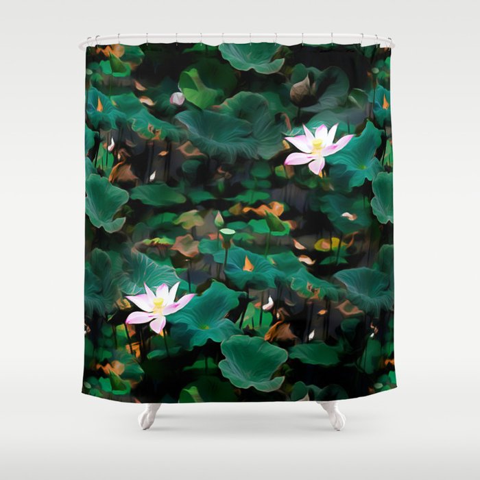 Lotus - A Pattern Shower Curtain