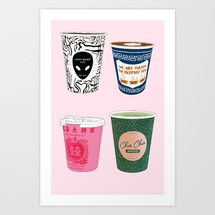 NYC to-go cups Art Print