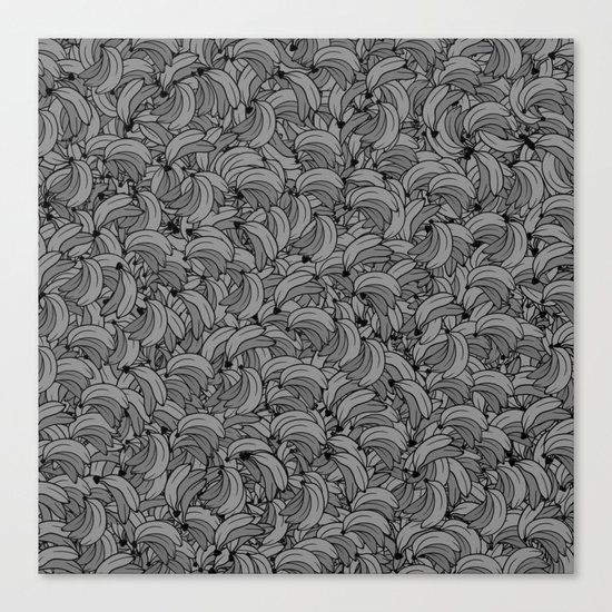 Plenty of Bananas - Gray Canvas Print