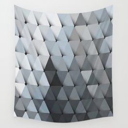 Triangles Slate Blue Gray Wall Tapestry