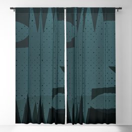 Night Abstract  Landscape Geometric Vector Art Blackout Curtain