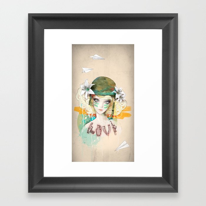 War girl Framed Art Print