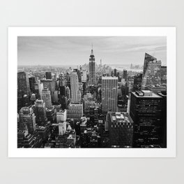 Black & White NYC Skyline Art Print