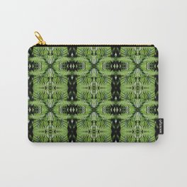 Tropical Green Ferns & Leaves Pattern Carry-All Pouch