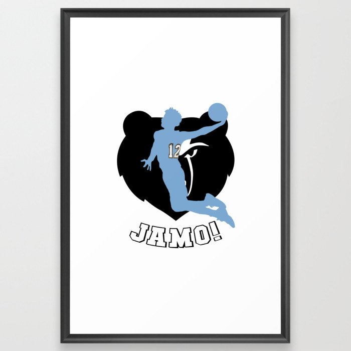 Original Ja Morant Grizzlies "JAMO!" Design Custom Framed Art Print