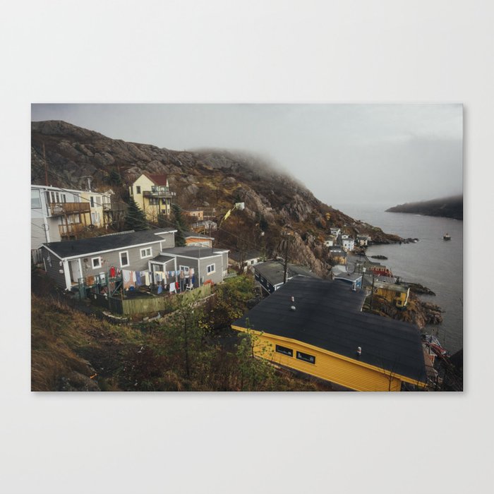 Foggy Day in The Battery, St. John's, Canada Canvas Print