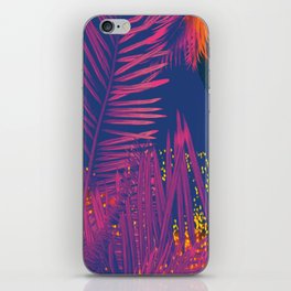 Pink Palms With Fireworks iPhone Skin