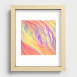 Neon Flow Nebula #9: orange Recessed Framed Print
