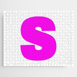 S (Magenta & White Letter) Jigsaw Puzzle
