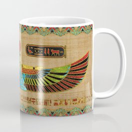 Egyptian Goddess Isis Ornament on papyrus Coffee Mug