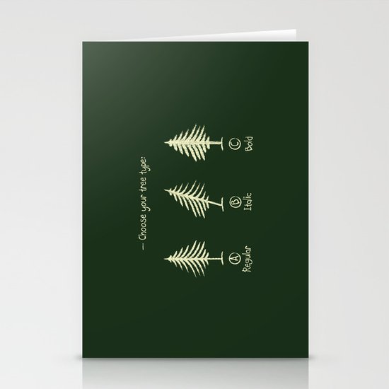choose your tree type Stationery Cards