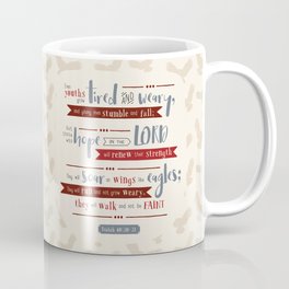 "Hope in the Lord" Hand-Lettered Bible Verse Coffee Mug