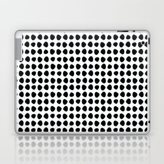 black & white polka dotz Laptop & iPad Skin