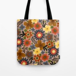floral on dusty pink Tote Bag