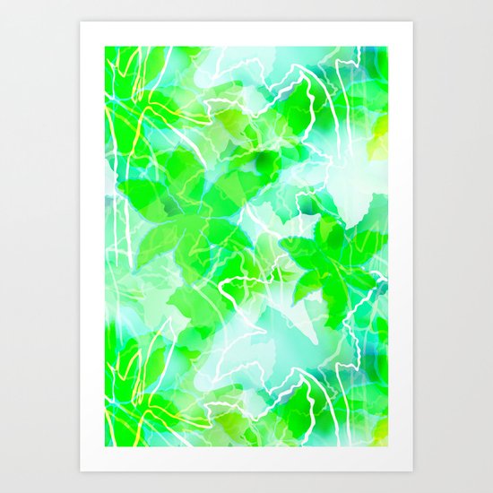 Tropical green Art Print