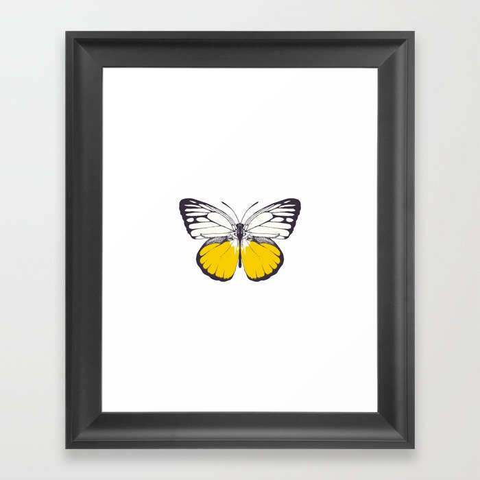 Yellow Butterfly Framed Art Print