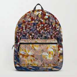 Soft Dark Blue Abstract Bokeh Pattern Backpack