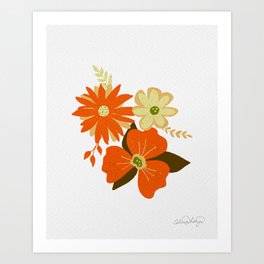 Poppin Orange Flowers Art Print